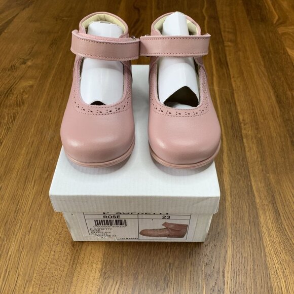 DPAM Pink Mary Jane Shoes Girls 7 23 Classic Ankle Boots NEW European Shoe NIB - Picture 8 of 8